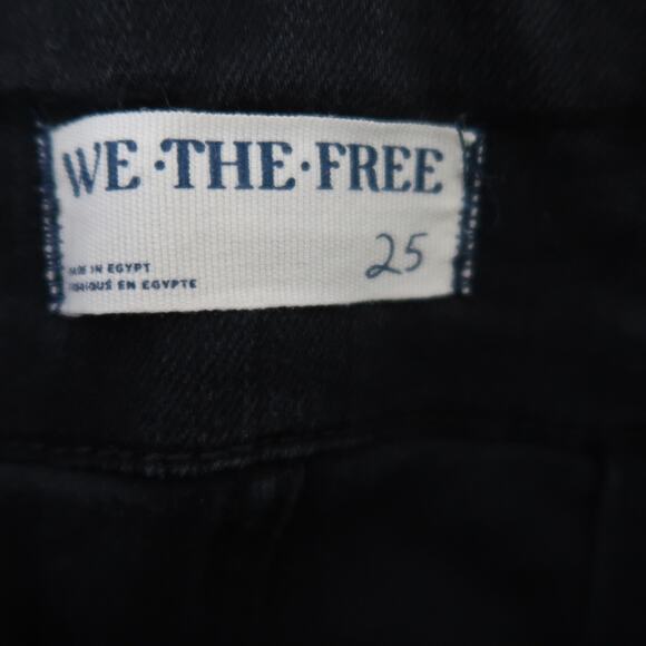 Free People We The Free Jayde Flare Jeans Black Denim 25 - Picture 4 of 6